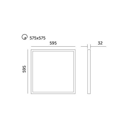 LED dimbar infälld panel CAPRI LED/25/36/40W/230V 3000/4000/5700K UGR&lt;19 IP44 60x60 cm