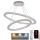 LED Dimbar kristallkrona på kabel LED/160W/230V 3000-6500K silver + fjärrkontroll