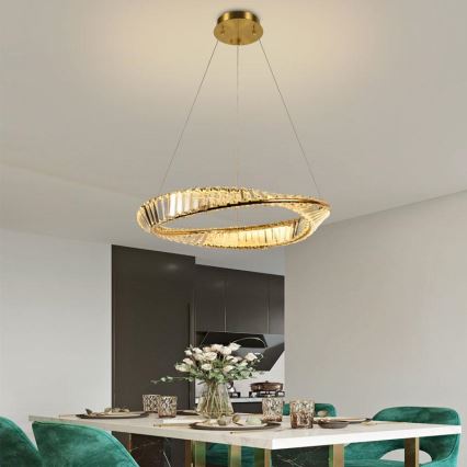 LED Dimbart kristallkrona på kabel LED/40W/230V 3000-6500K + fjärrkontroll