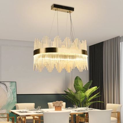 LED Dimbar kristallkrona på kabel LED/70W/230V 3000-6500K + fjärrkontroll