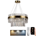 LED Dimbar kristallkrona på kabel LED/80W/230V 3000-6500K + fjärrkontroll