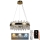 LED Dimbar kristallkrona på kabel LED/80W/230V 3000-6500K + fjärrkontroll