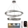 LED Dimbar kristallkrona på kabel LED/90W/230V 3000-6500K blank krom + fjärrkontroll