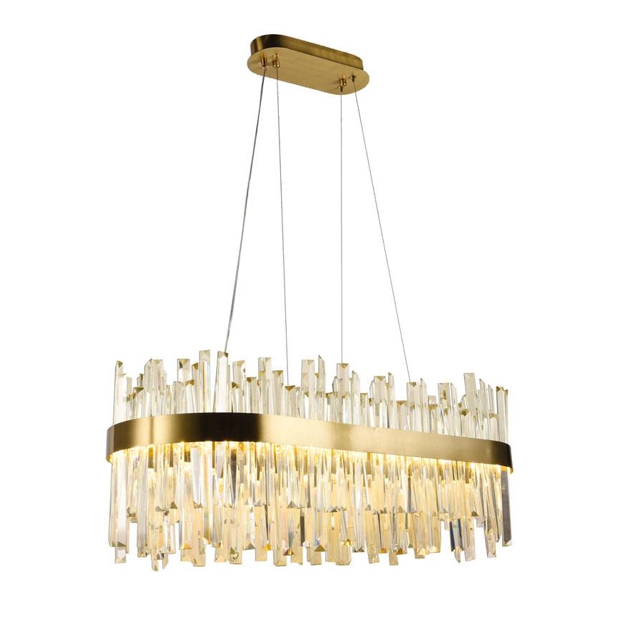 LED Dimbar kristallkrona på kabel LED/90W/230V 3000-6500K + fjärrkontroll