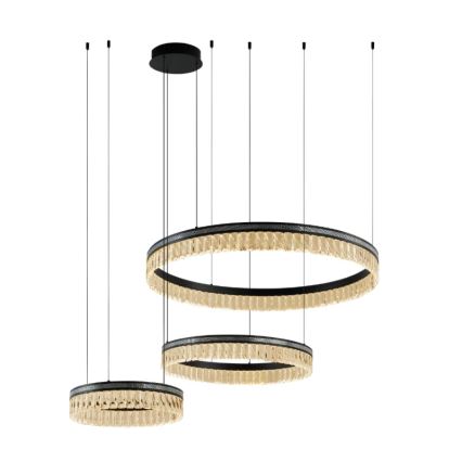 Dimbar LED-kristallkrona på vajer THALIA, 120W/230V, 3000–6000K — med fjärrkontroll