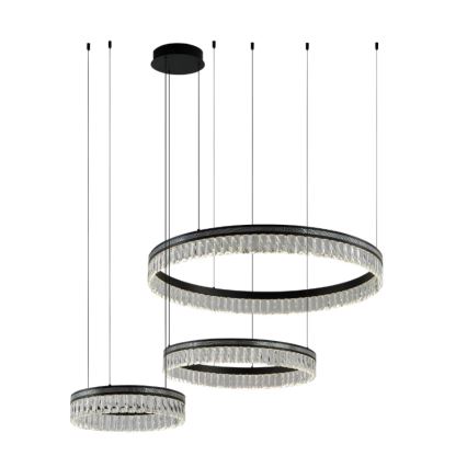 Dimbar LED-kristallkrona på vajer THALIA, 120W/230V, 3000–6000K — med fjärrkontroll