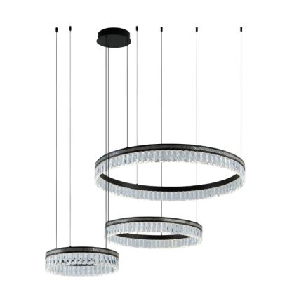 Dimbar LED-kristallkrona på vajer THALIA, 120W/230V, 3000–6000K — med fjärrkontroll