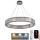 LED Dimbar kristallkronkrona på snöre LED/50W/230V 3000-6500K skinande krom + fjärrkontroll