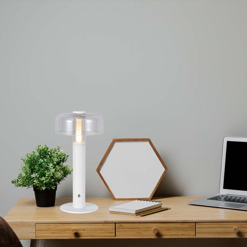 LED Dimbara uppladdningsbara touchbordslampa LED/1W/5V 3000K 1800 mAh vit