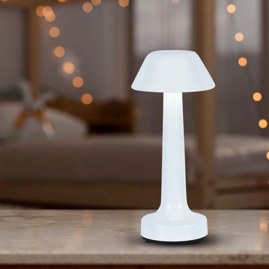 LED Dimbart uppladdningsbart touchbordslampa LED/1W/5V 3000-6000K 1800 mAh vit