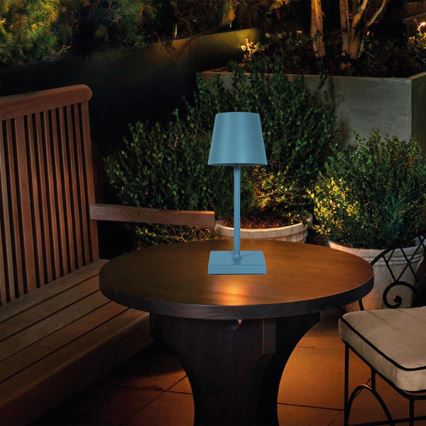 LED Dimbart uppladdningsbar touchbordslampa TABLO LED/3,5W/5V 5200mAh blå