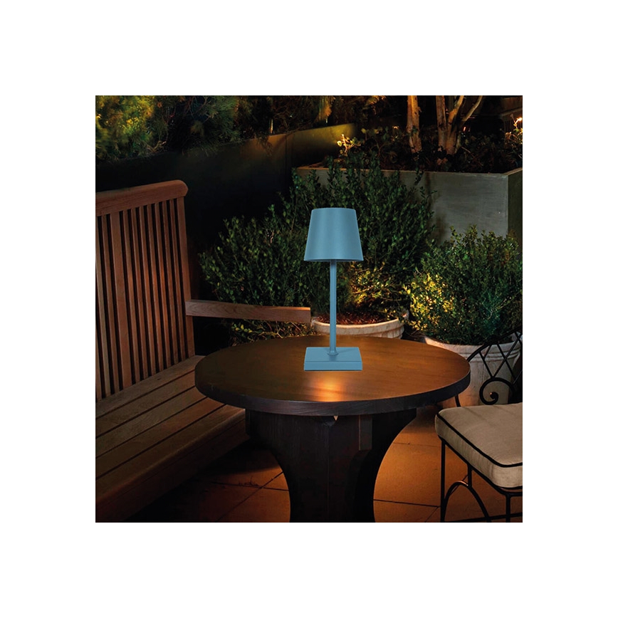 LED Dimbart uppladdningsbar touchbordslampa TABLO LED/3,5W/5V 5200mAh blå