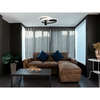 LED Dimbar taklampa LED/65W/230V 3000-6500K vit/svart + fjärrkontroll