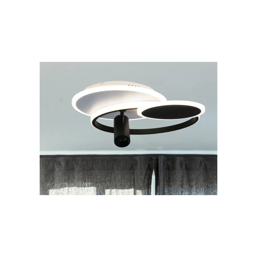 LED Dimbar taklampa LED/65W/230V 3000-6500K vit/svart + fjärrkontroll