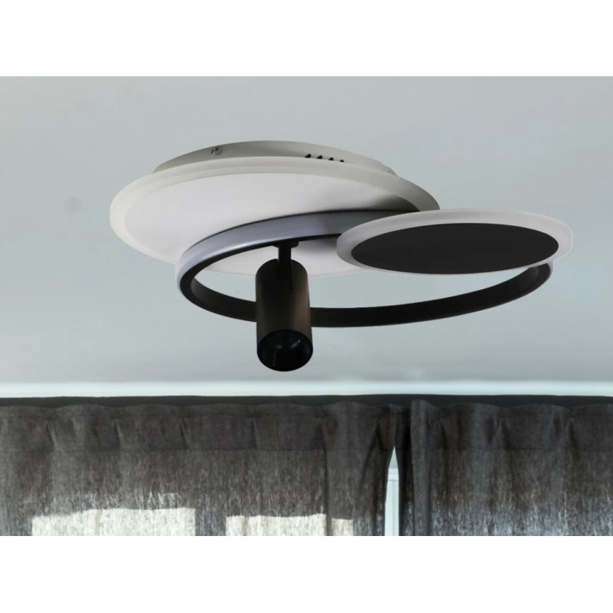 LED Dimbar taklampa LED/65W/230V 3000-6500K vit/svart + fjärrkontroll