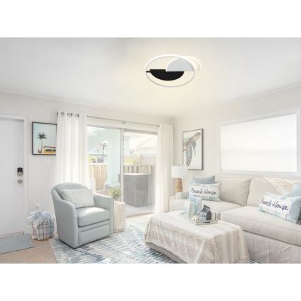 LED Dimbar taklampa LED/70W/230V 3000-6500K vit/svart + fjärrkontroll