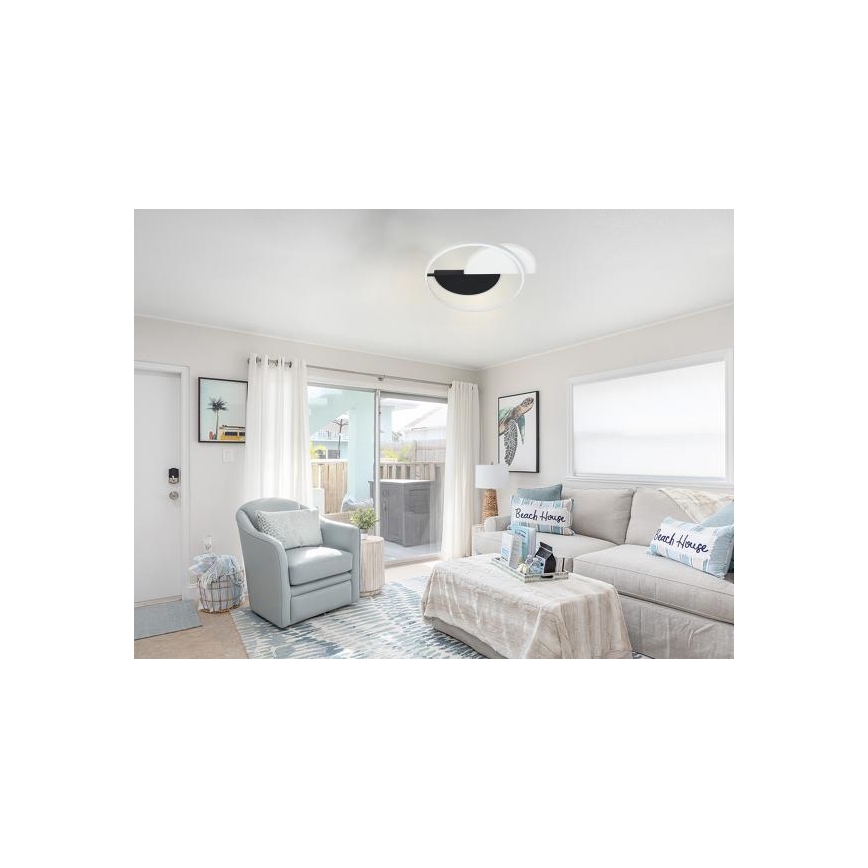 LED Dimbar taklampa LED/70W/230V 3000-6500K vit/svart + fjärrkontroll