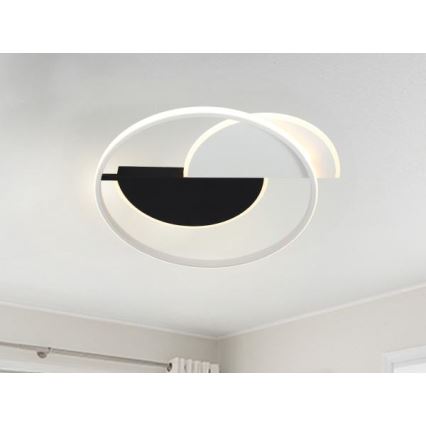 LED Dimbar taklampa LED/70W/230V 3000-6500K vit/svart + fjärrkontroll