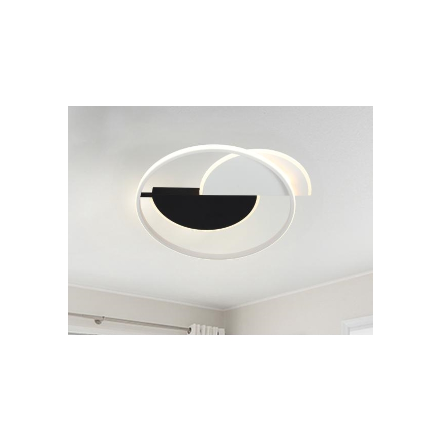 LED Dimbar taklampa LED/70W/230V 3000-6500K vit/svart + fjärrkontroll