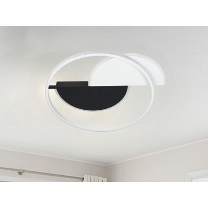 LED Dimbar taklampa LED/70W/230V 3000-6500K vit/svart + fjärrkontroll