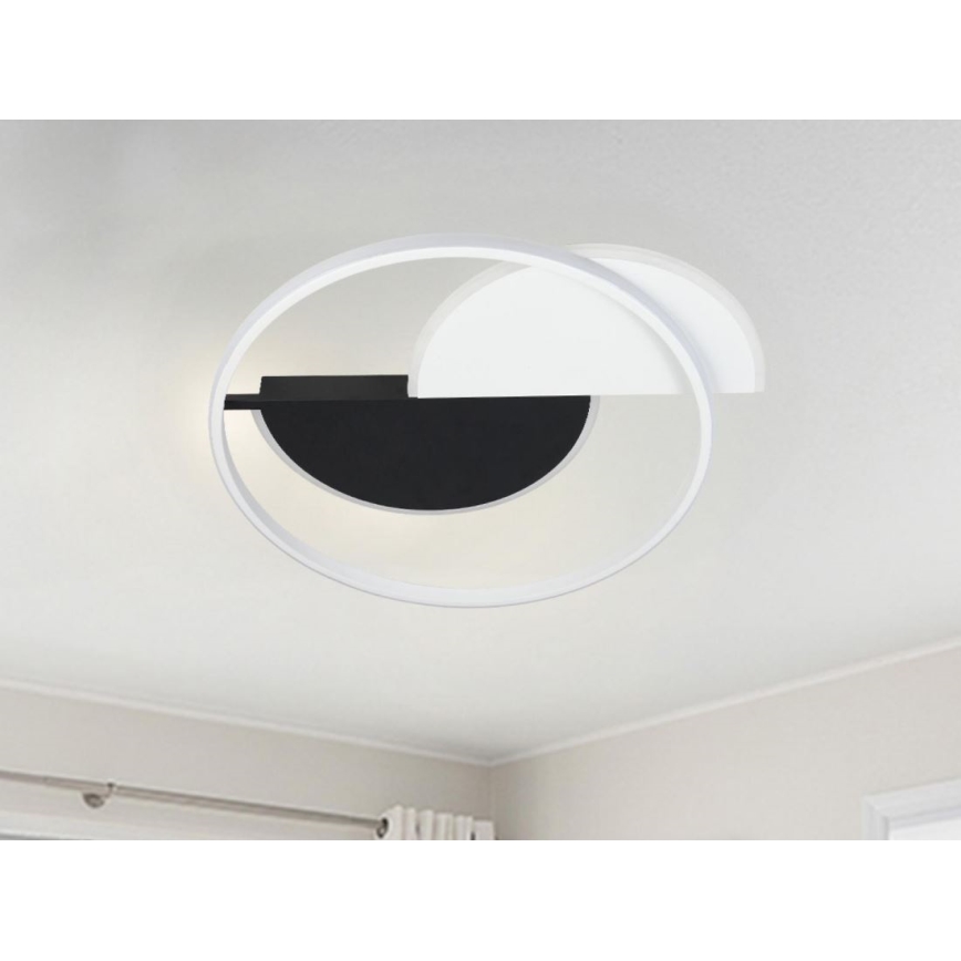 LED Dimbar taklampa LED/70W/230V 3000-6500K vit/svart + fjärrkontroll
