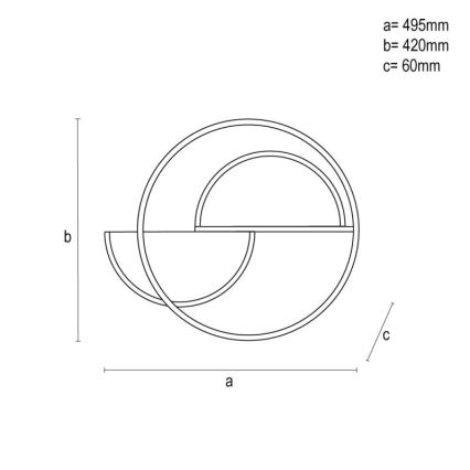 LED Dimbar taklampa LED/70W/230V 3000-6500K vit/svart + fjärrkontroll