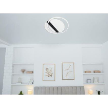 LED Dimbar taklampa LED/80W/230V 3000-6500K vit/svart + fjärrkontroll