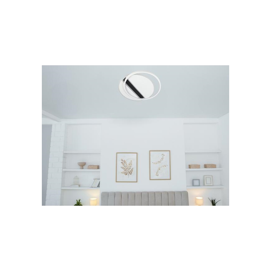 LED Dimbar taklampa LED/80W/230V 3000-6500K vit/svart + fjärrkontroll