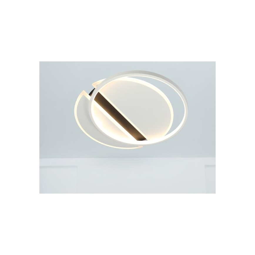 LED Dimbar taklampa LED/80W/230V 3000-6500K vit/svart + fjärrkontroll