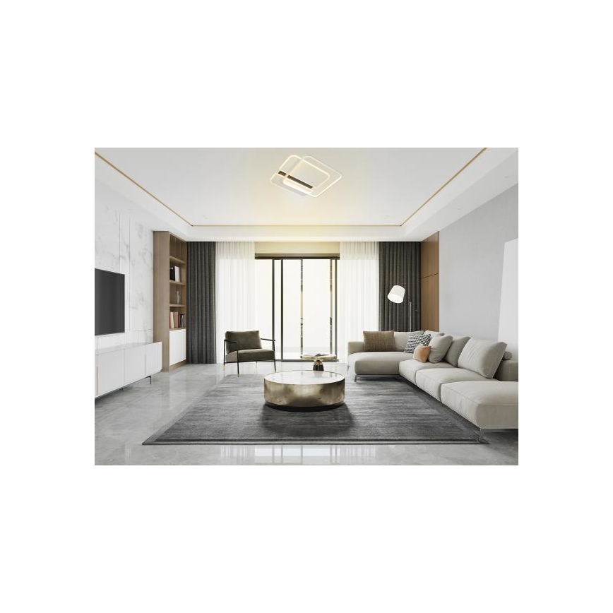 LED Dimbar taklampa LED/95W/230V 3000-6500K vit/svart + fjärrkontroll