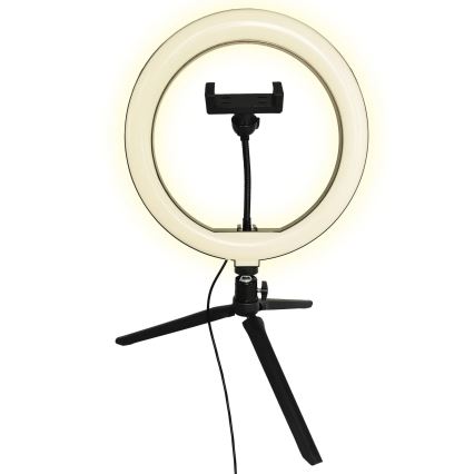 LED Dimbar lampa med stativ och hållare för vloggning LED/10W/5V 2700-6500K