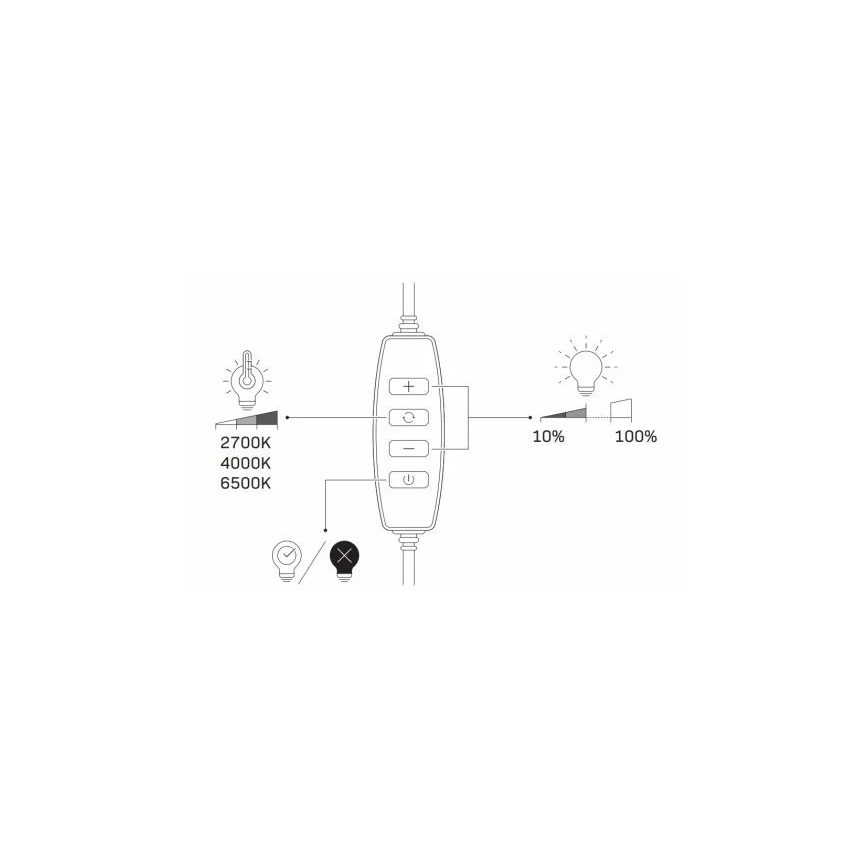 LED Dimbar lampa med stativ och hållare för vloggning LED/10W/5V 2700-6500K