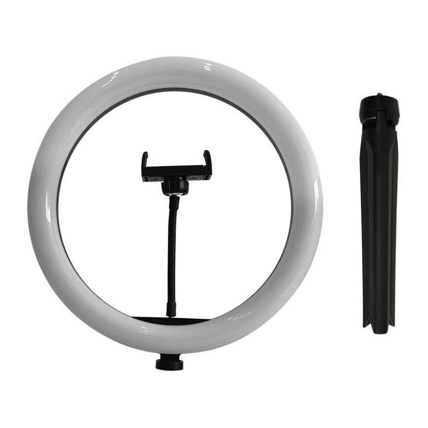 LED Dimbar lampa med stativ och hållare för vloggning LED/10W/5V 3200-5500K