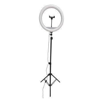 LED Dimbar lampa med stativ och hållare för vloggning LED/15W/5V 2700-6500K