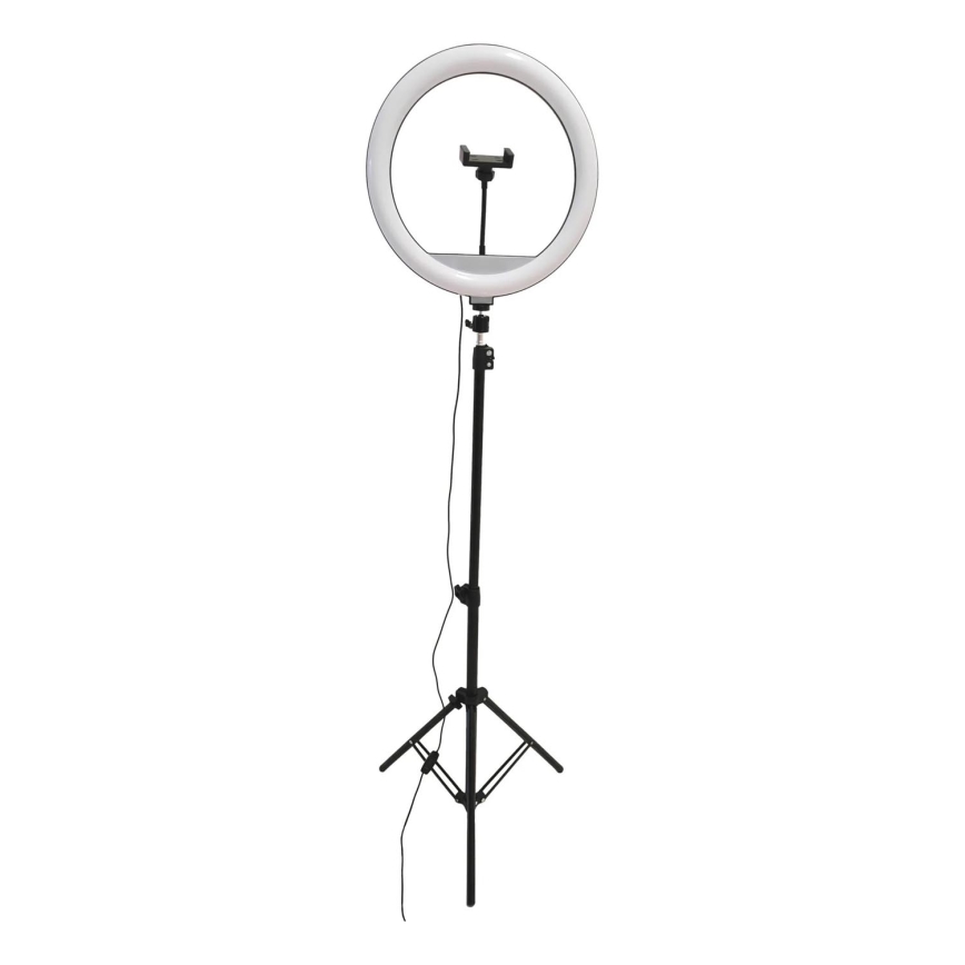 LED Dimbar lampa med stativ och hållare för vloggning LED/15W/5V 2700-6500K