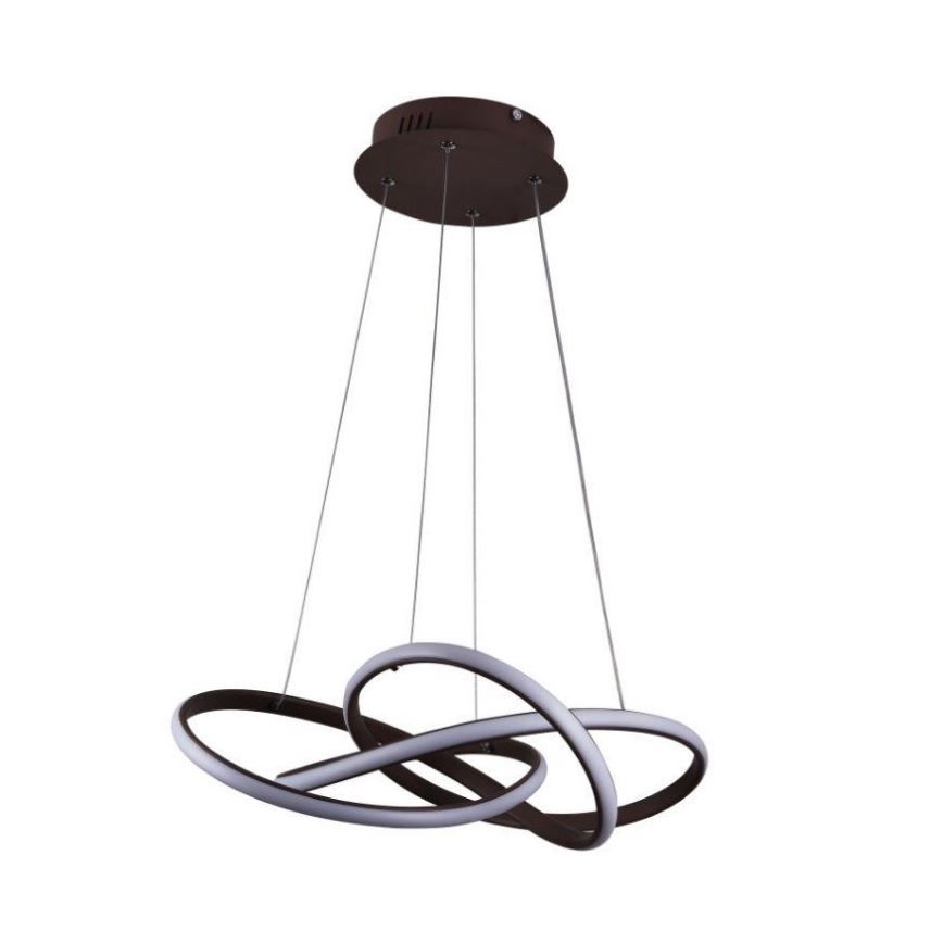 LED Dimbar taklampa LED/65W/230V 3000-6500K Ø 48 cm brun + fjärrkontroll