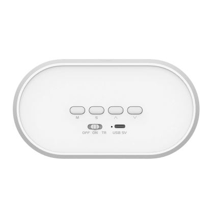 LED Dimbar liten nattlampa med väckarklocka BUNNY LED/1,2W/5V 3000K
