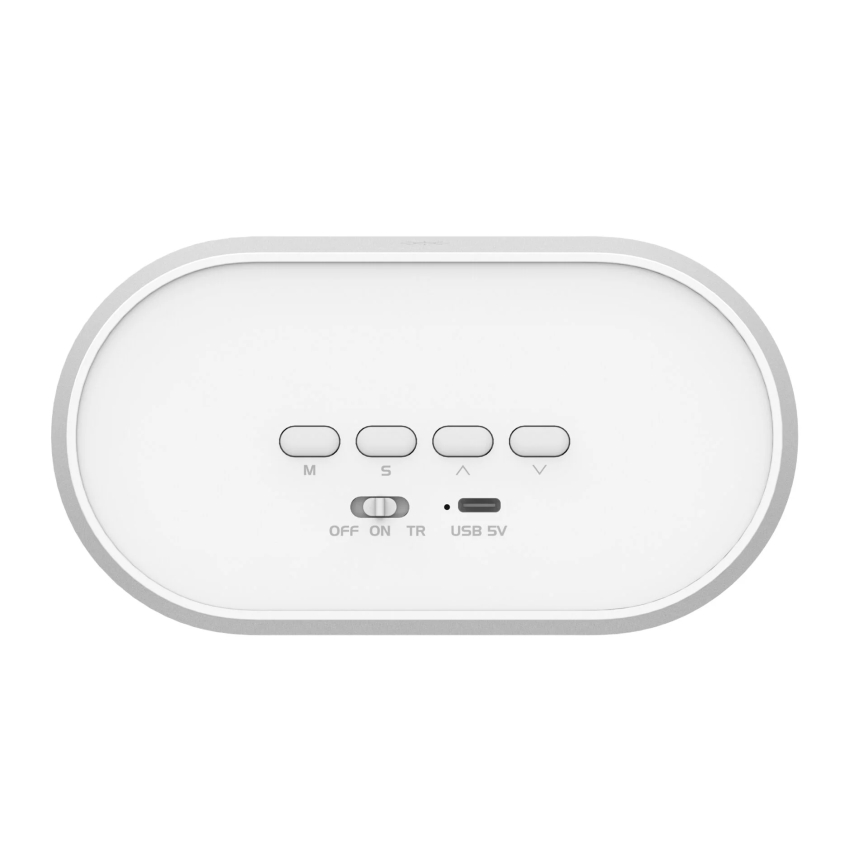 LED Dimbar liten nattlampa med väckarklocka BUNNY LED/1,2W/5V 3000K