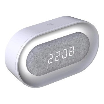 LED Dimbar liten nattlampa med väckarklocka KAJA LED/1,3W/5V 3000K