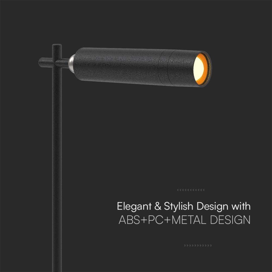 LED Dimbart magnetiskt uppladdningsbart skrivbordslampa 3-i-1 LED/3W/5V 4000K 1500 mAh svart