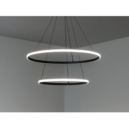 LED-dimbar pendellampa på vajer LED/55W/230V 3000-6500K Ø 60 cm + fjärrkontroll