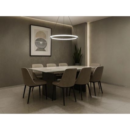 LED dimbar pendellampa på vajer LED/90W/230V 3000-6500K Ø 60 cm + fjärrkontroll