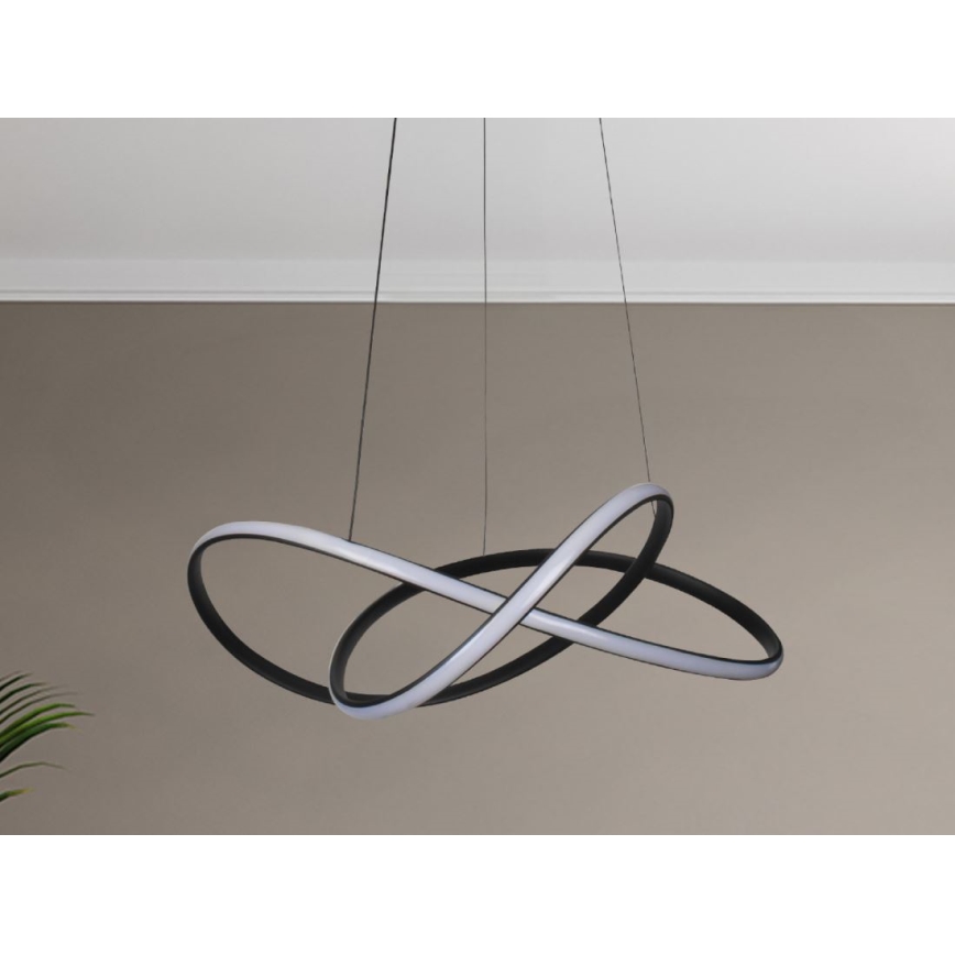 Dimbar LED-pendel på vajer LED/85W/230V 3000–6500K Ø60 cm + fjärrkontroll