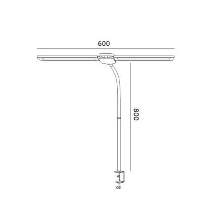 LED dimbar skrivbordslampa USB TENUIX DUO 2xLED/7W/5V 3000-6000K svart