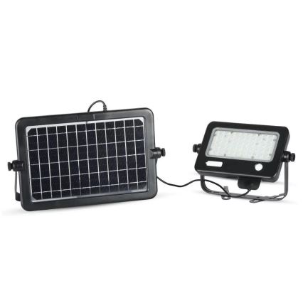LED Dimbar solcell strålkastare med sensor LED/10W/3,7V 4000K IP65 + USB port