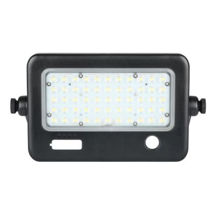 LED Dimbar solcell strålkastare med sensor LED/10W/3,7V 4000K IP65 + USB port