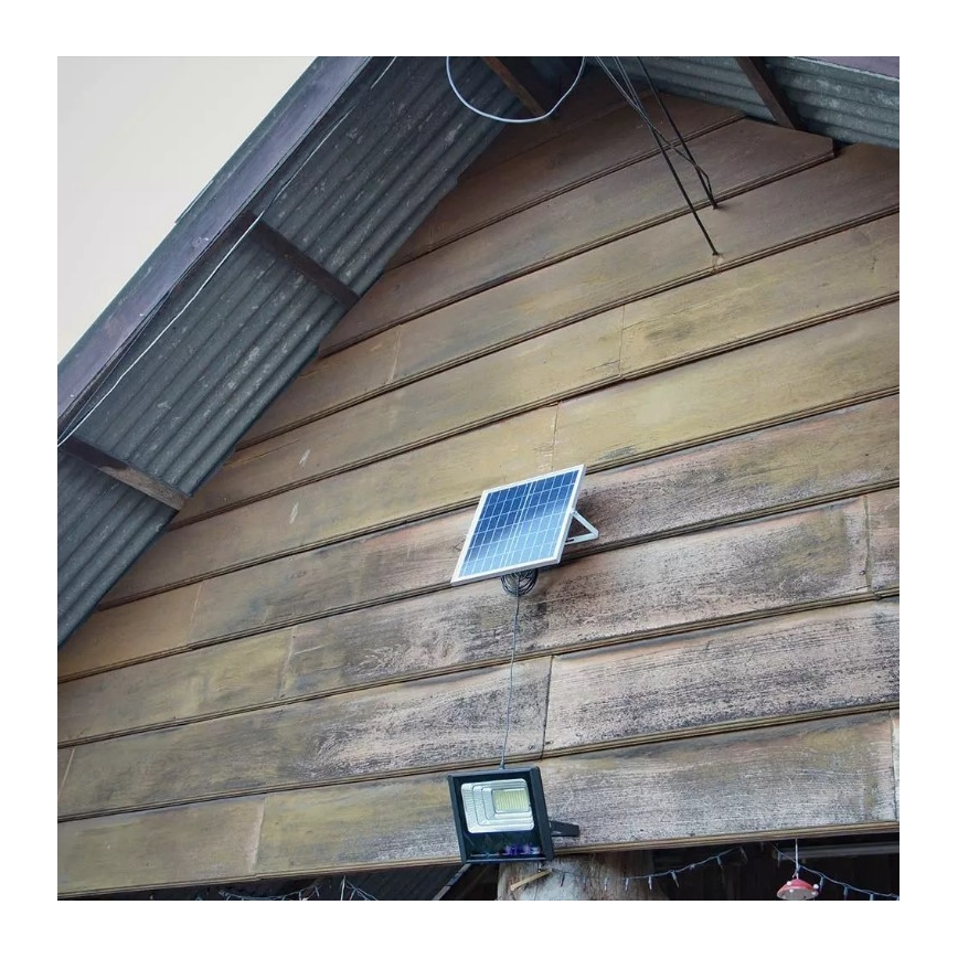 LED Dimbar solcellsstrålkastare LED/16W/3,2V 4000K IP65 10000 mAh + fjärrkontroll
