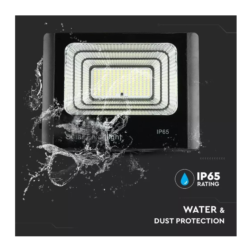 LED Dimbar solcellsstrålkastare LED/16W/3,2V 4000K IP65 10000 mAh + fjärrkontroll