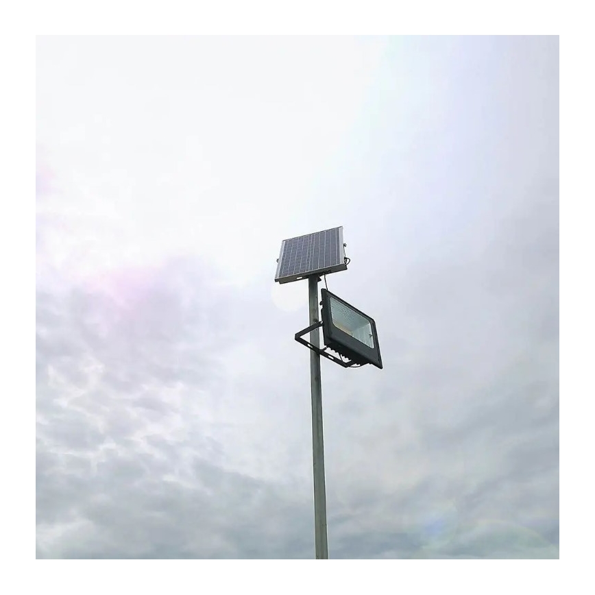 LED Dimbar solcellsstrålkastare LED/20W/6,4V 4000K IP65 10000 mAh + fjärrkontroll
