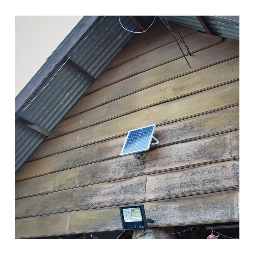LED Dimbar solcellsstrålkastare LED/20W/6,4V 4000K IP65 10000 mAh + fjärrkontroll